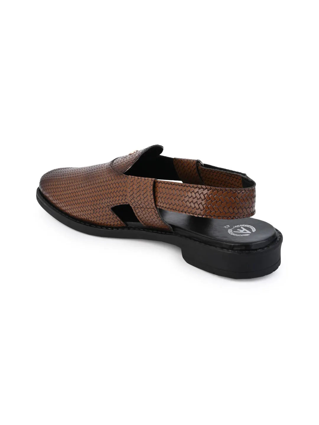 Alberto Torresi Textured Peshawari Sandal With Padded Insole