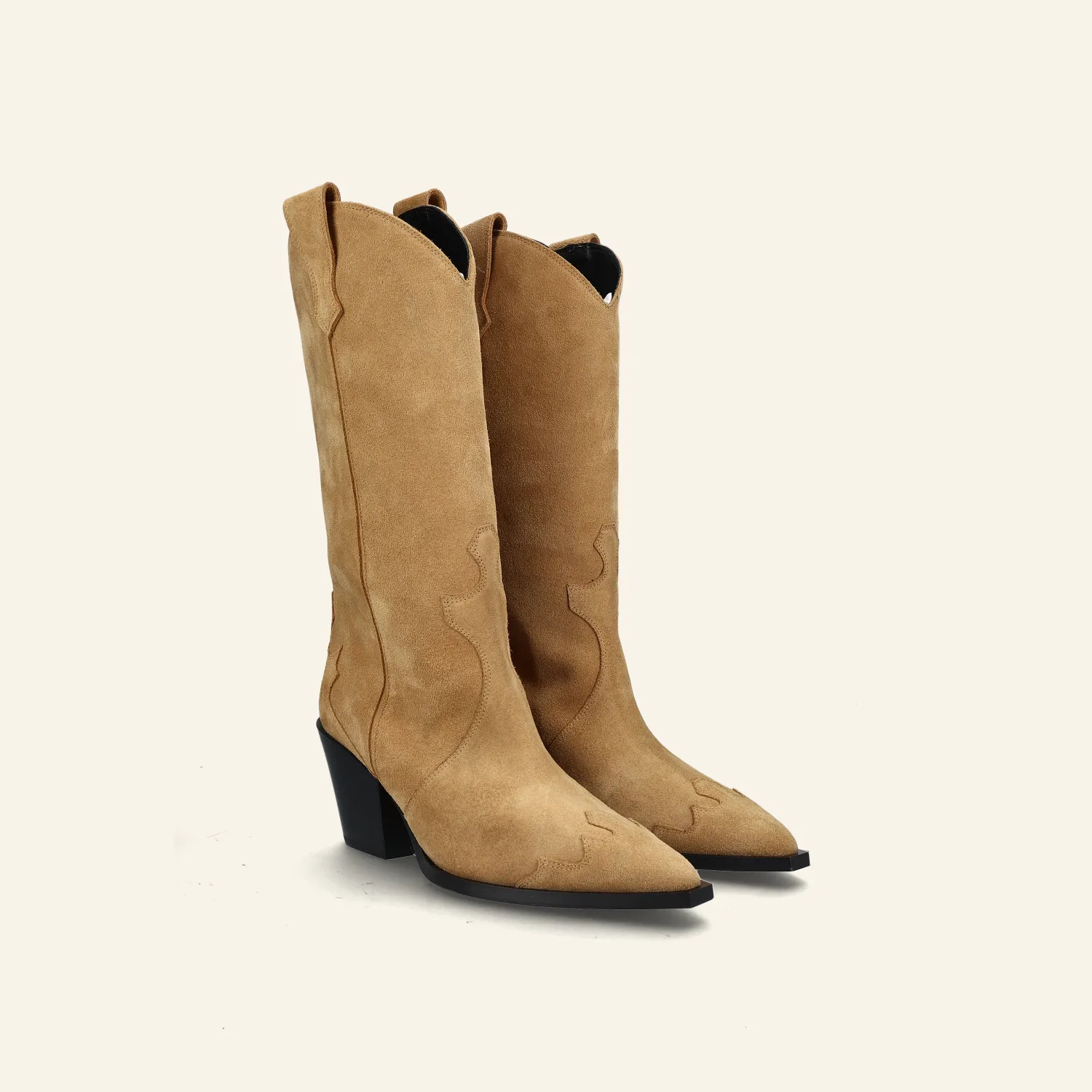 ARIEL | Cow Suede Leather Caramel