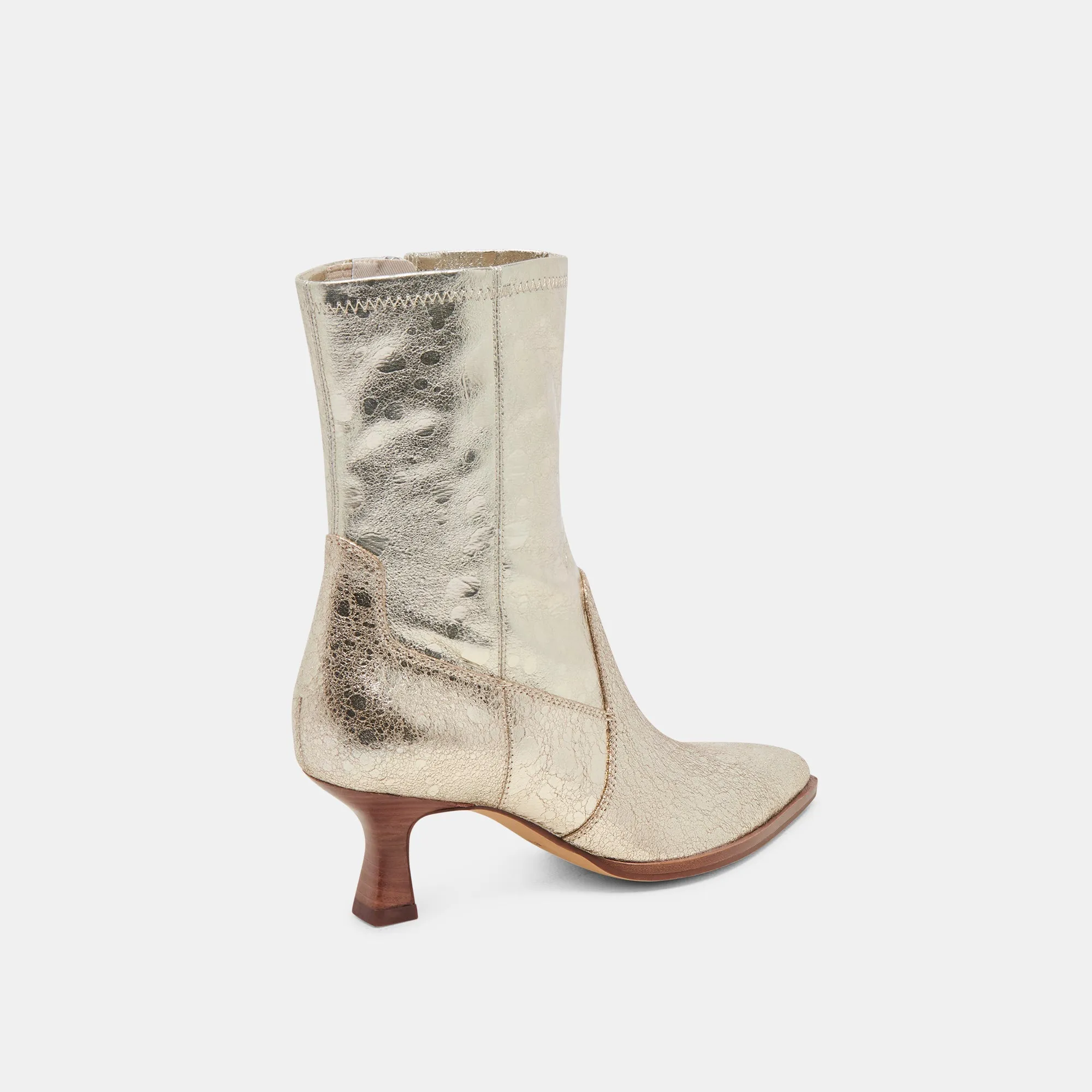 ARYA BOOTS LIGHT GOLD DISTRESSED LEATHER