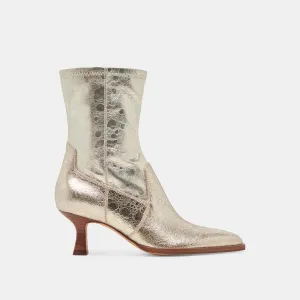 ARYA BOOTS LIGHT GOLD DISTRESSED LEATHER