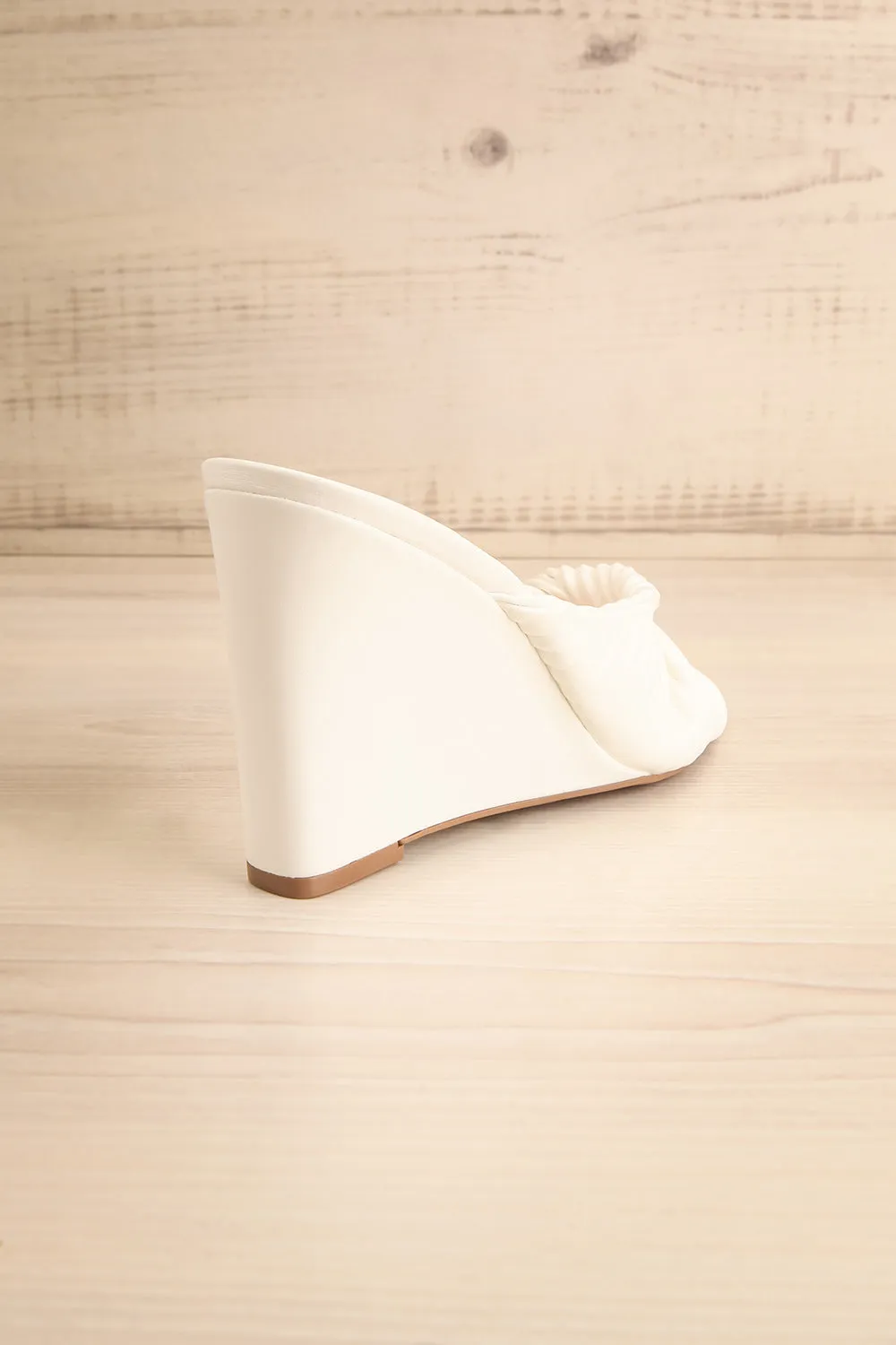 Ashai White | Twist Front Wedge Sandals