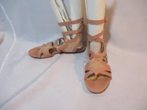 BALENCIAGA LEATHER GLADIATOR ARENA Sandal Shoe PINK BLUSH 36.5