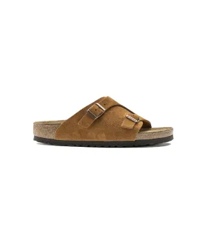 Birkenstock Zurich Suede Leather Mink Soft Footbed Sandals