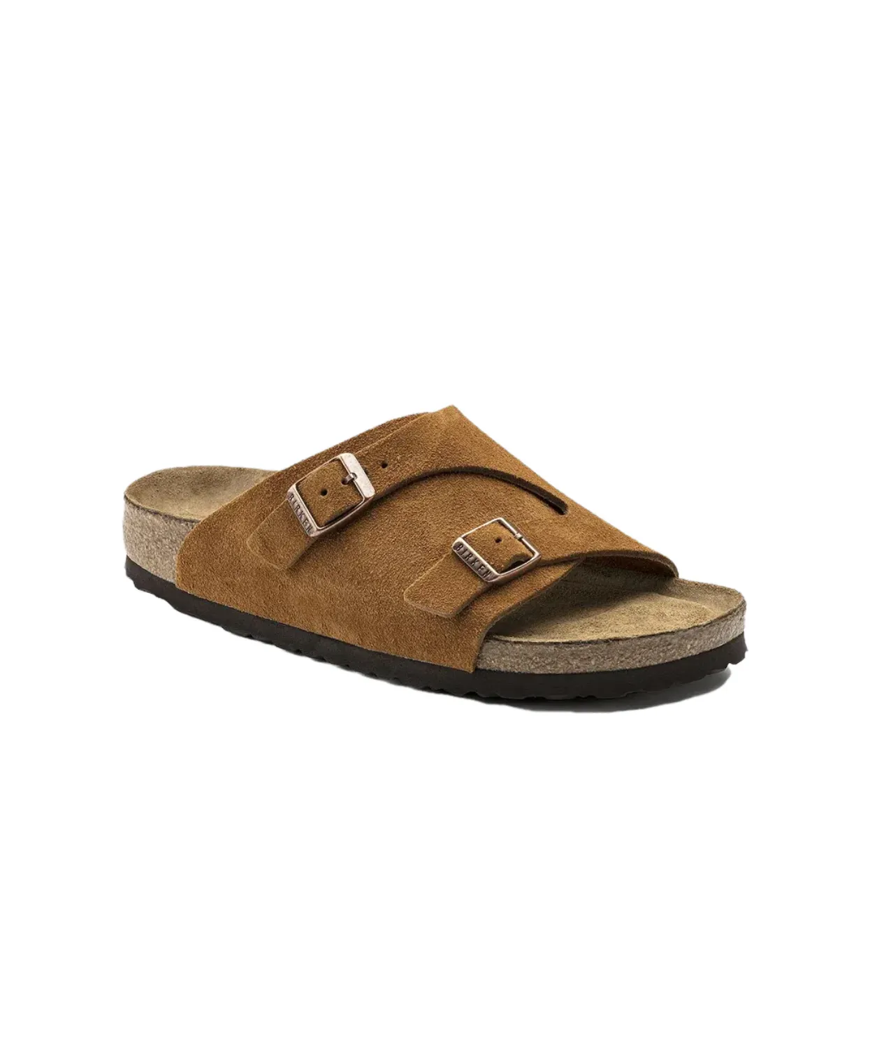 Birkenstock Zurich Suede Leather Mink Soft Footbed Sandals