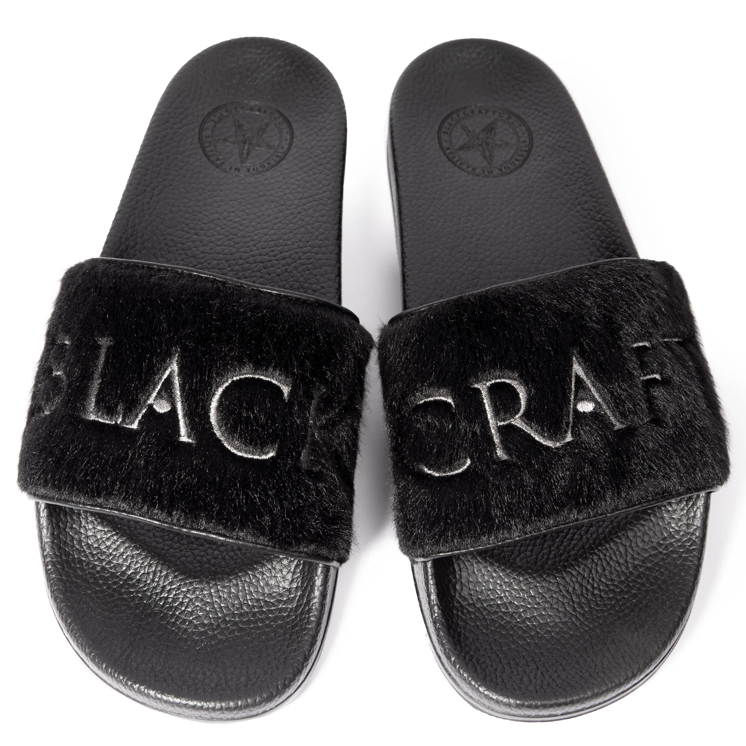 Blackcraft Faux Fur - Premium Pool Slides