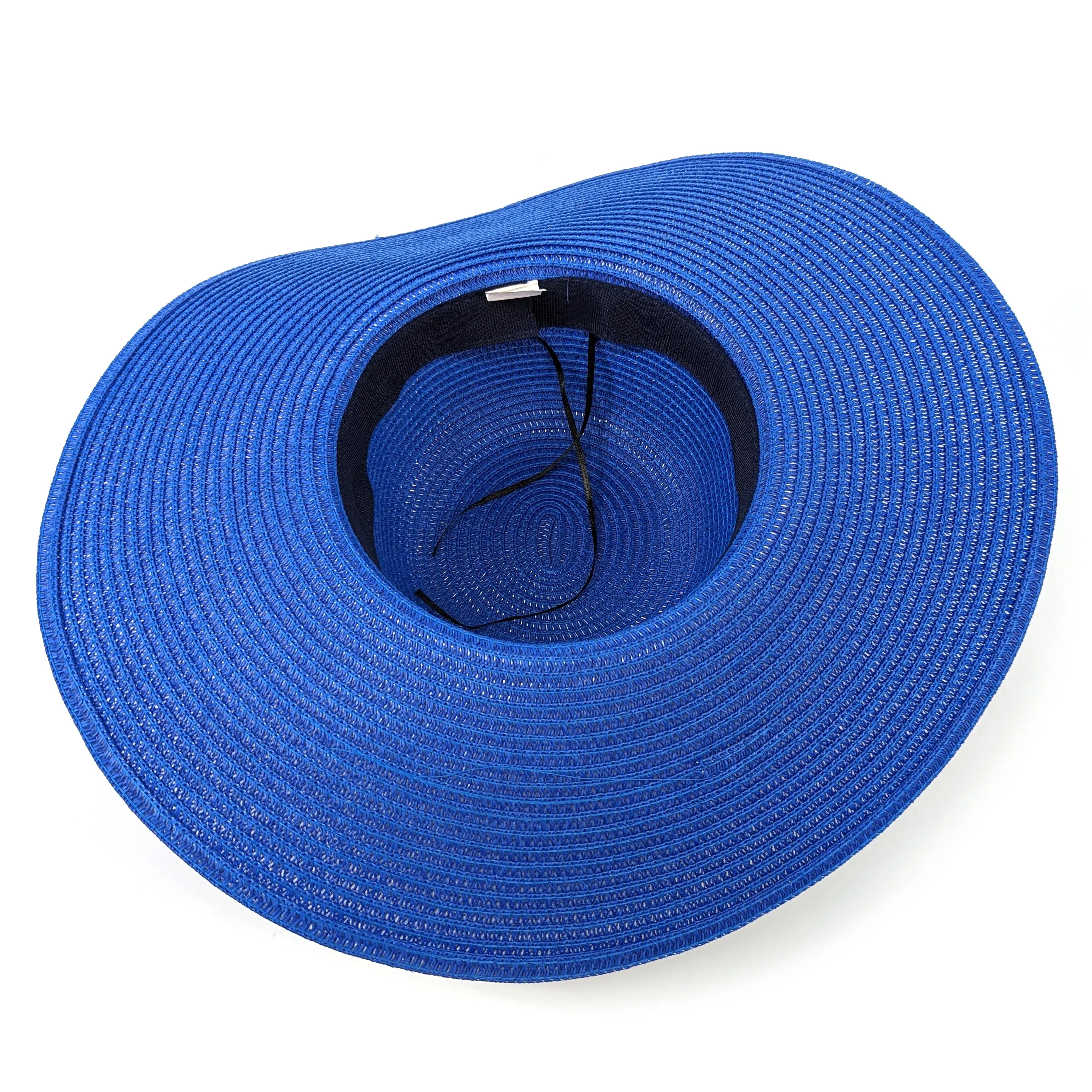 Bright and Bold Wide Brim Foldable Hat - Azure Blue