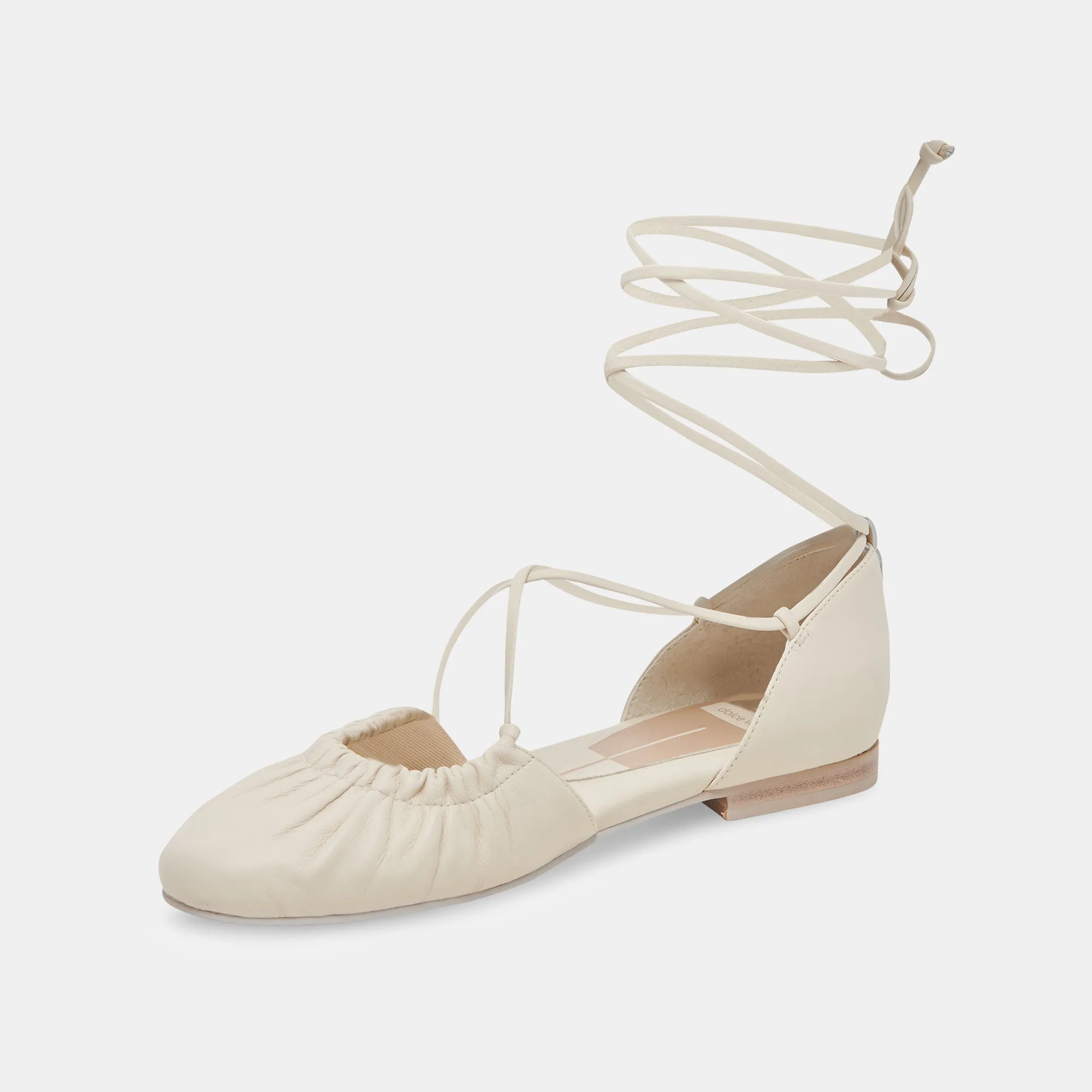 CANCUN BALLET FLATS IVORY LEATHER