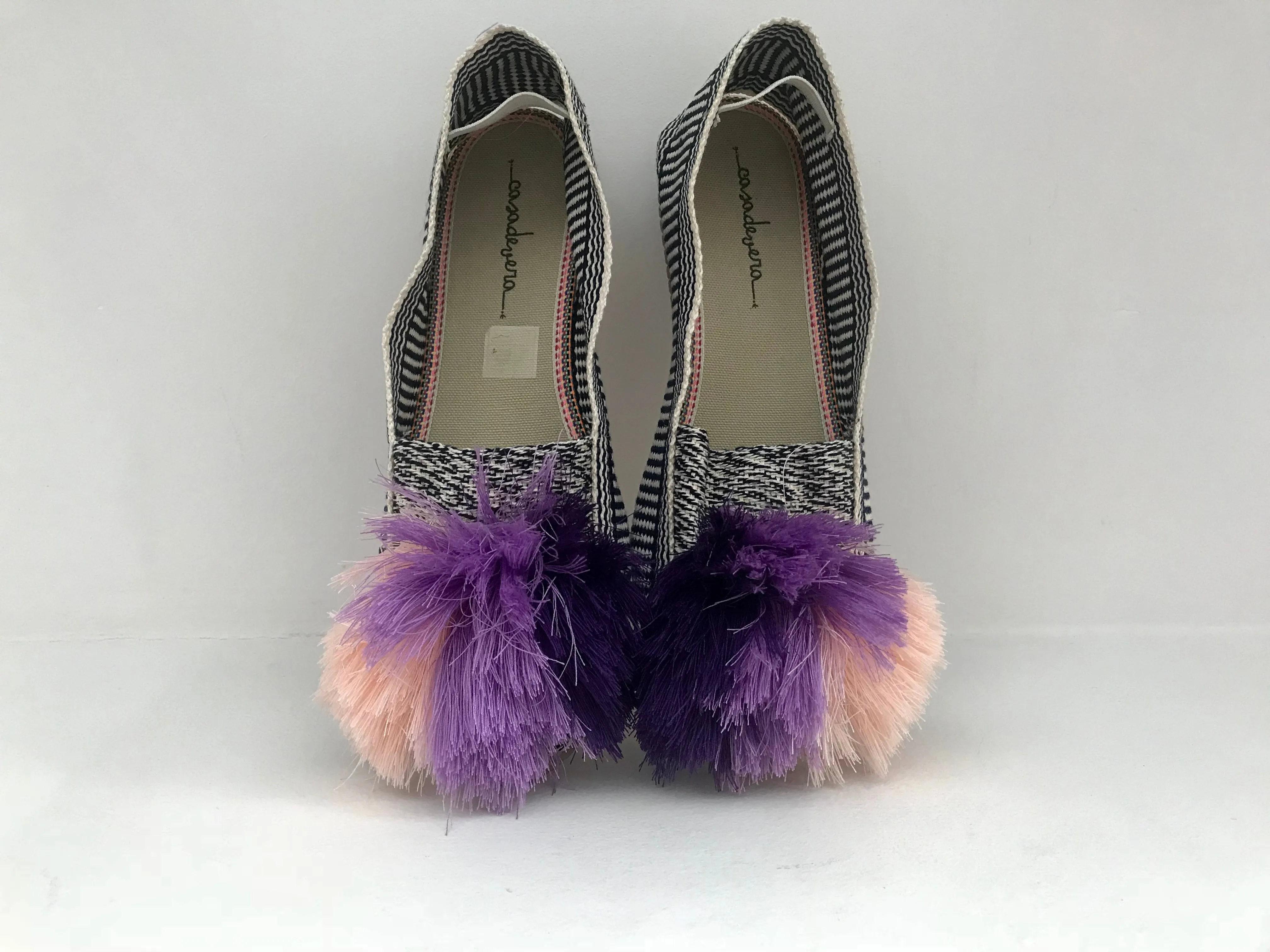 Casa de Vera Alaya Pom-Pom Espadrillas - Pink and  Lavander