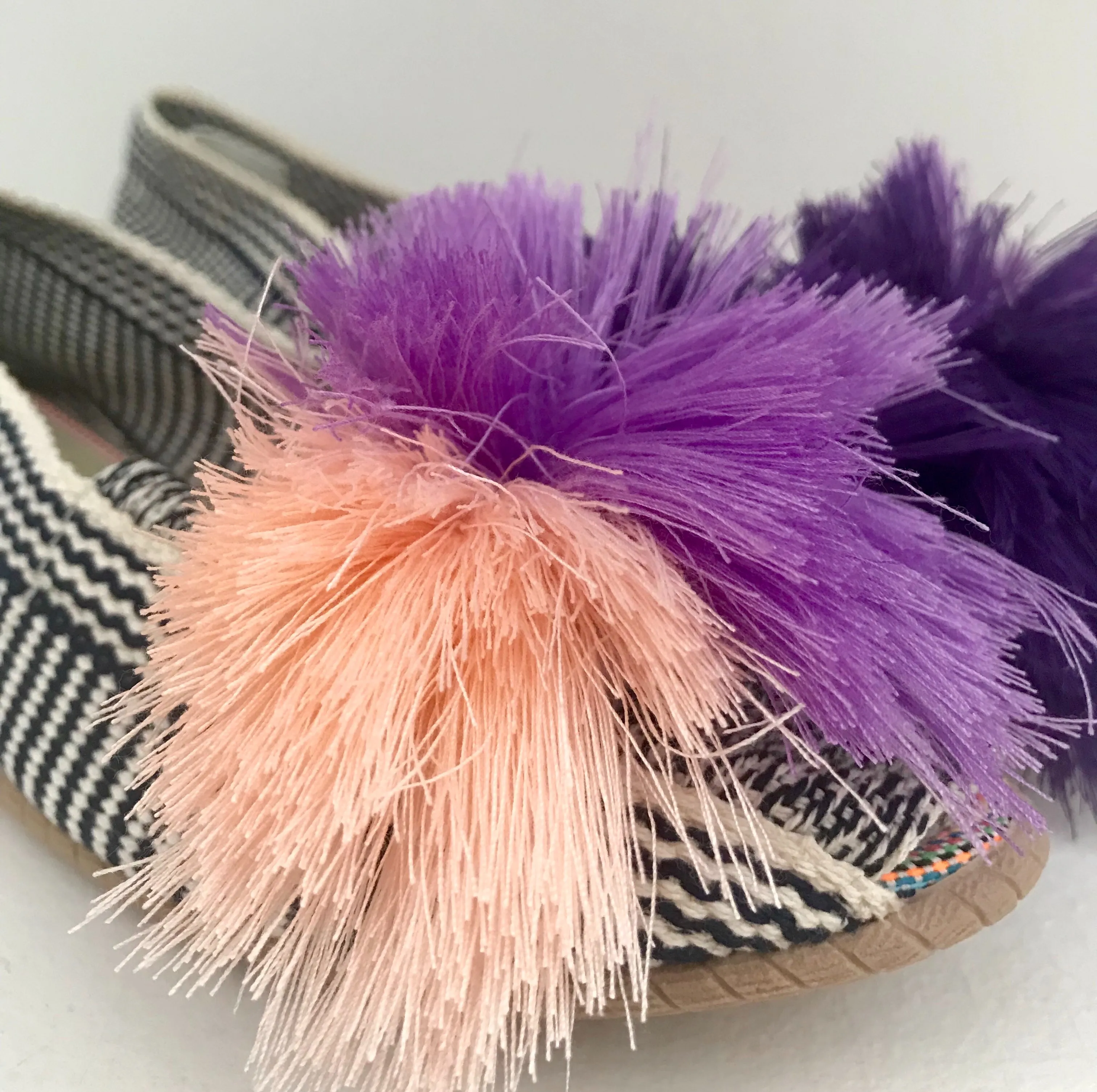 Casa de Vera Alaya Pom-Pom Espadrillas - Pink and  Lavander