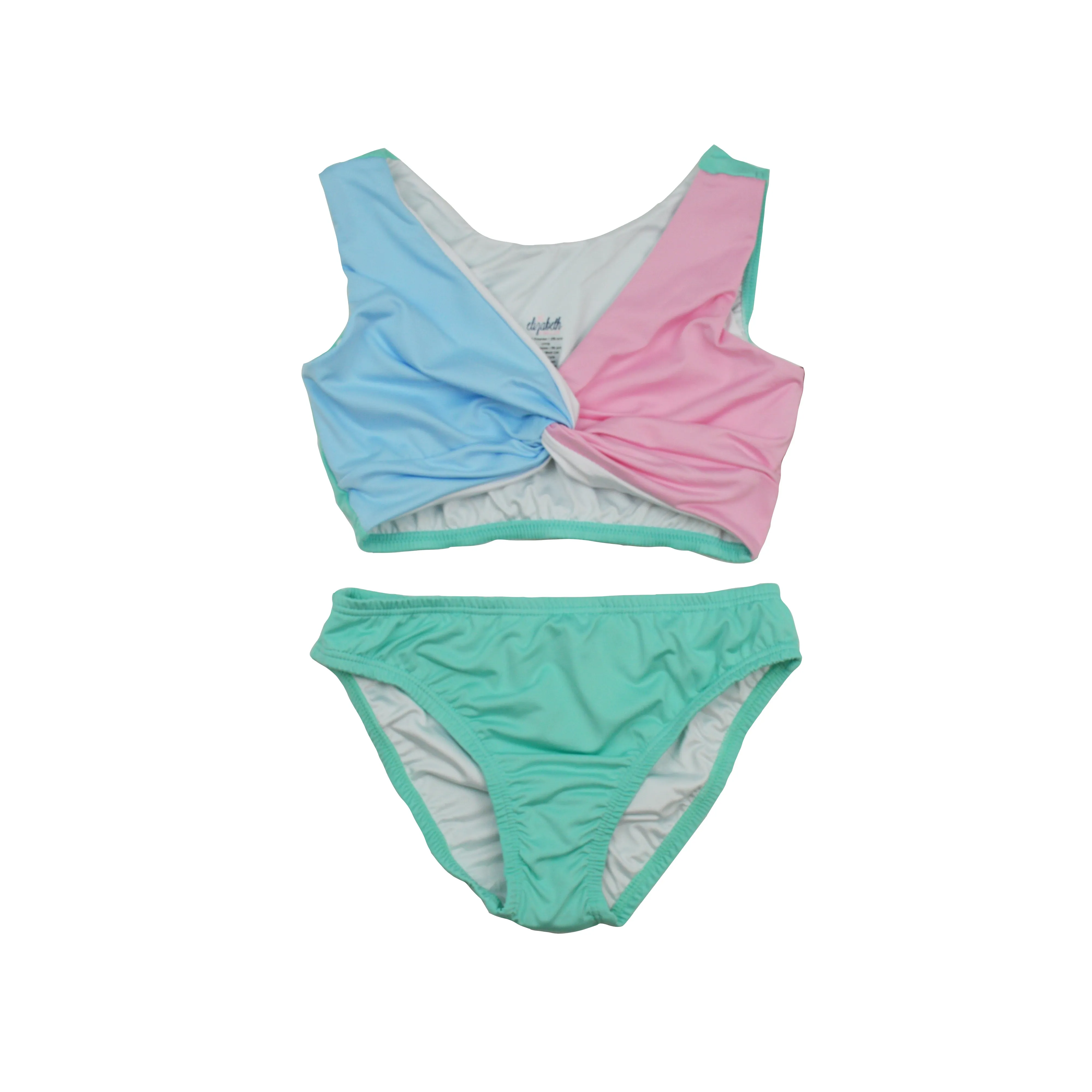 Colorblock Two-Piece Swimsuit (10, 12, 14)