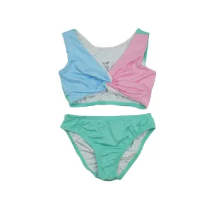 Colorblock Two-Piece Swimsuit (10, 12, 14)