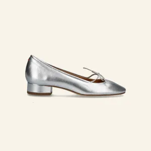 DARYA | Laminated Nappa Leather Silver