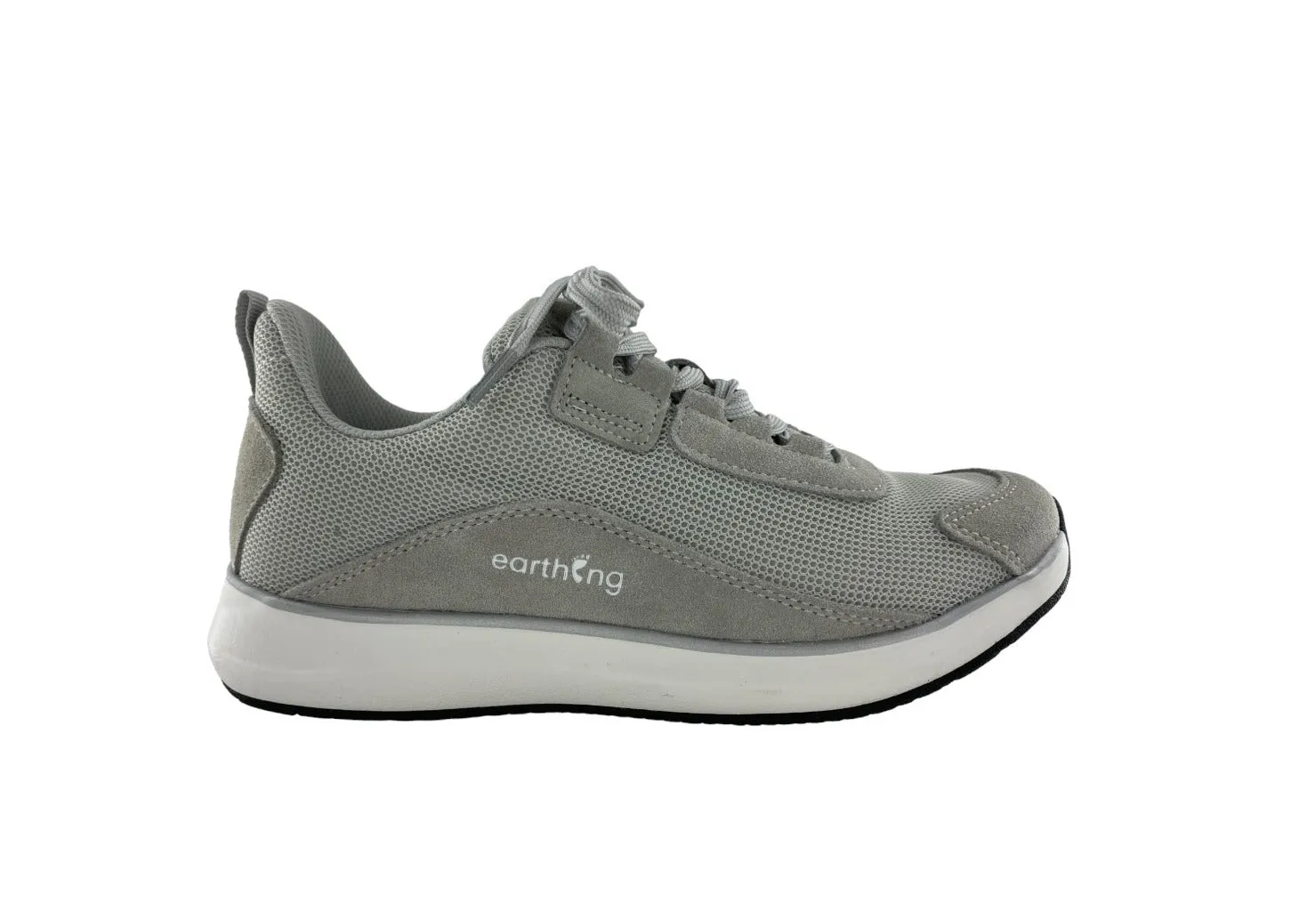 Earthing Women's Sedona Grey Suede Leather Trail Running Grounded Shoe