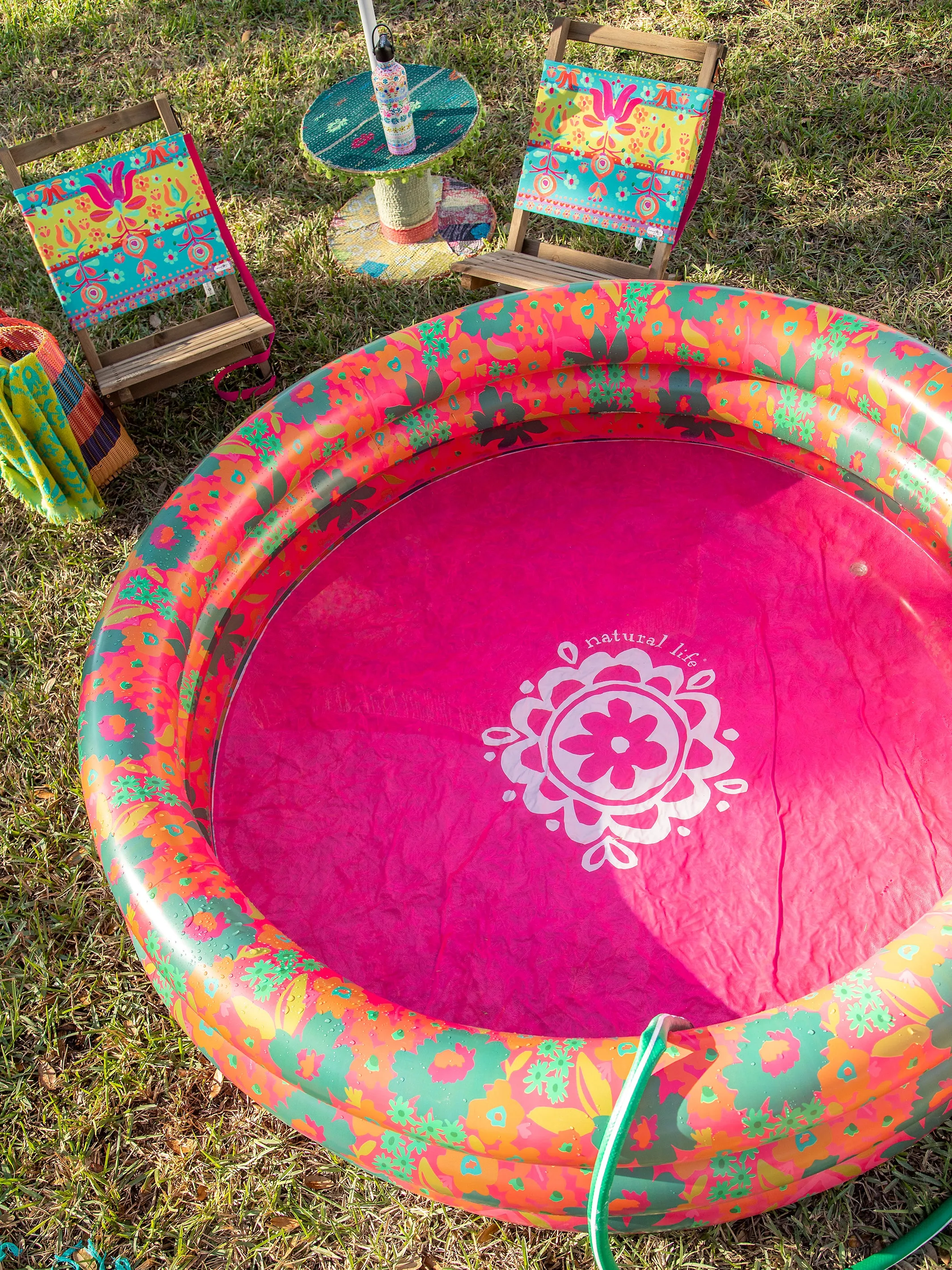 Inflatable Pool - Hot Pink Floral