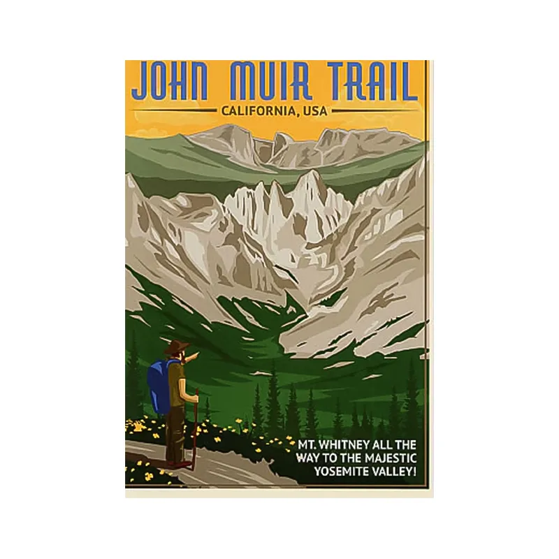 John Muir Trail Retro Poster