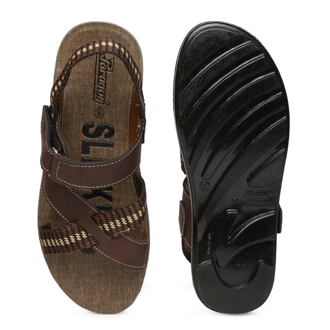 Men's Brown Slickers Sandals