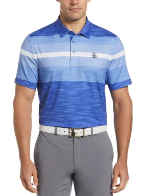 Men's Color Block Engineered Marl Stripe Polo