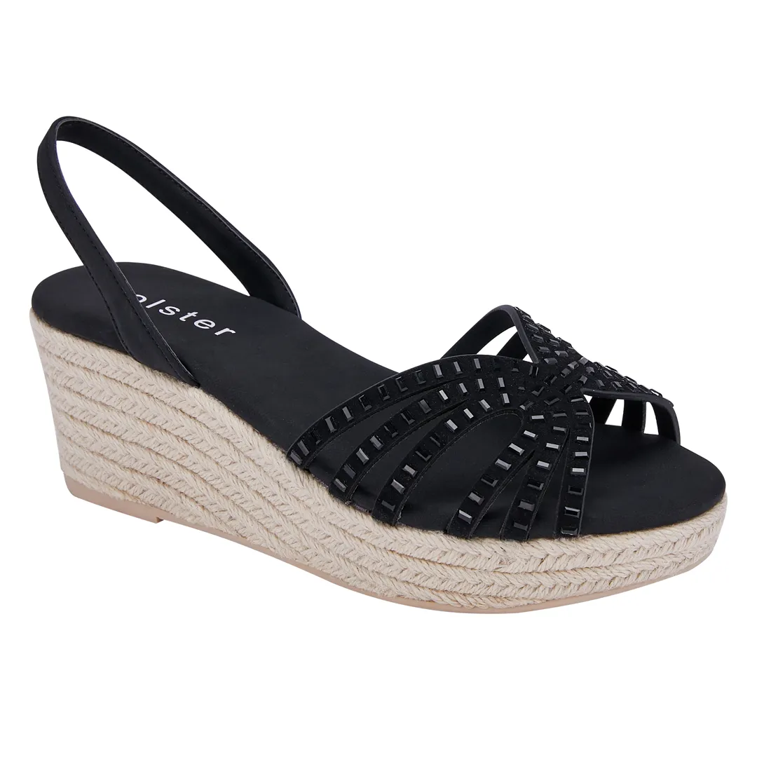 Mermaid Espadrille - Black