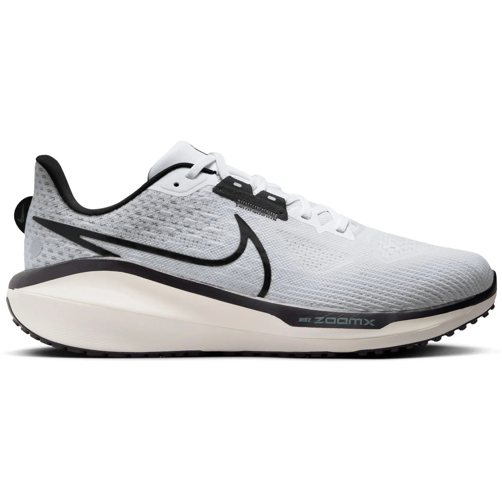 Mens Nike Air Zoom Vomero 17 Running Shoes - White/Black/Pure Platinum/Vintage Green, Stylish Comfort and Performance Footwear