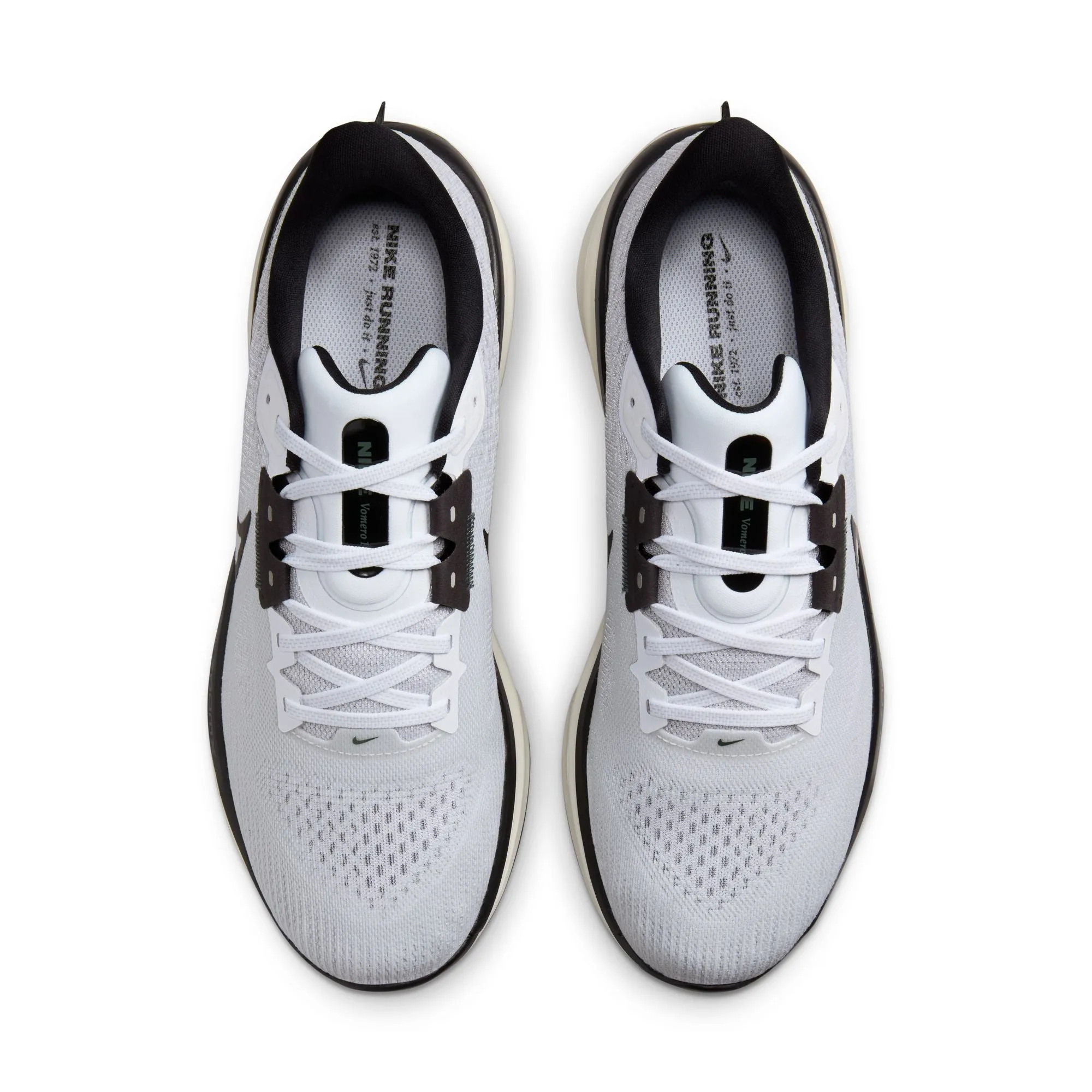 Mens Nike Air Zoom Vomero 17 Running Shoes - White/Black/Pure Platinum/Vintage Green, Stylish Comfort and Performance Footwear