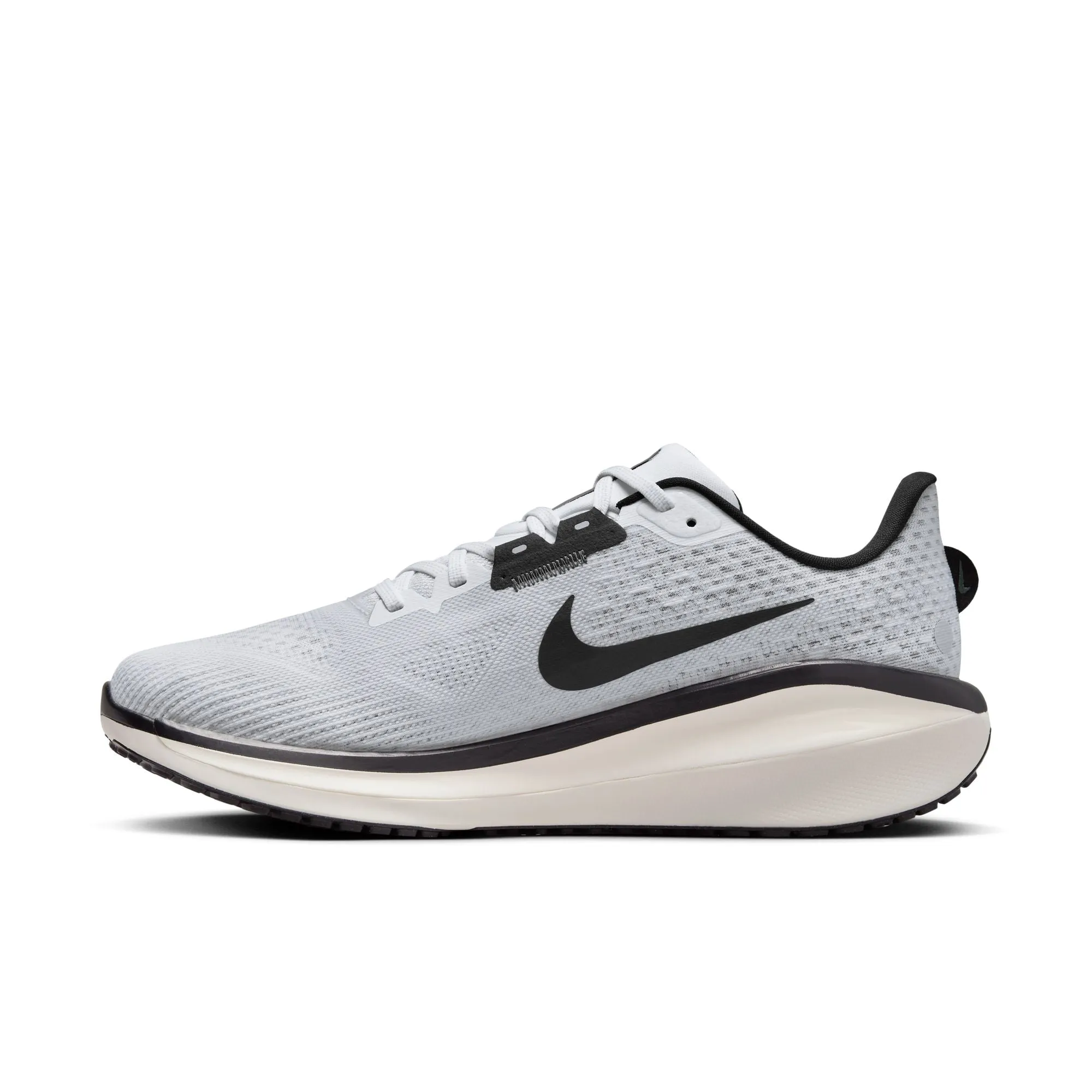 Mens Nike Air Zoom Vomero 17 Running Shoes - White/Black/Pure Platinum/Vintage Green, Stylish Comfort and Performance Footwear