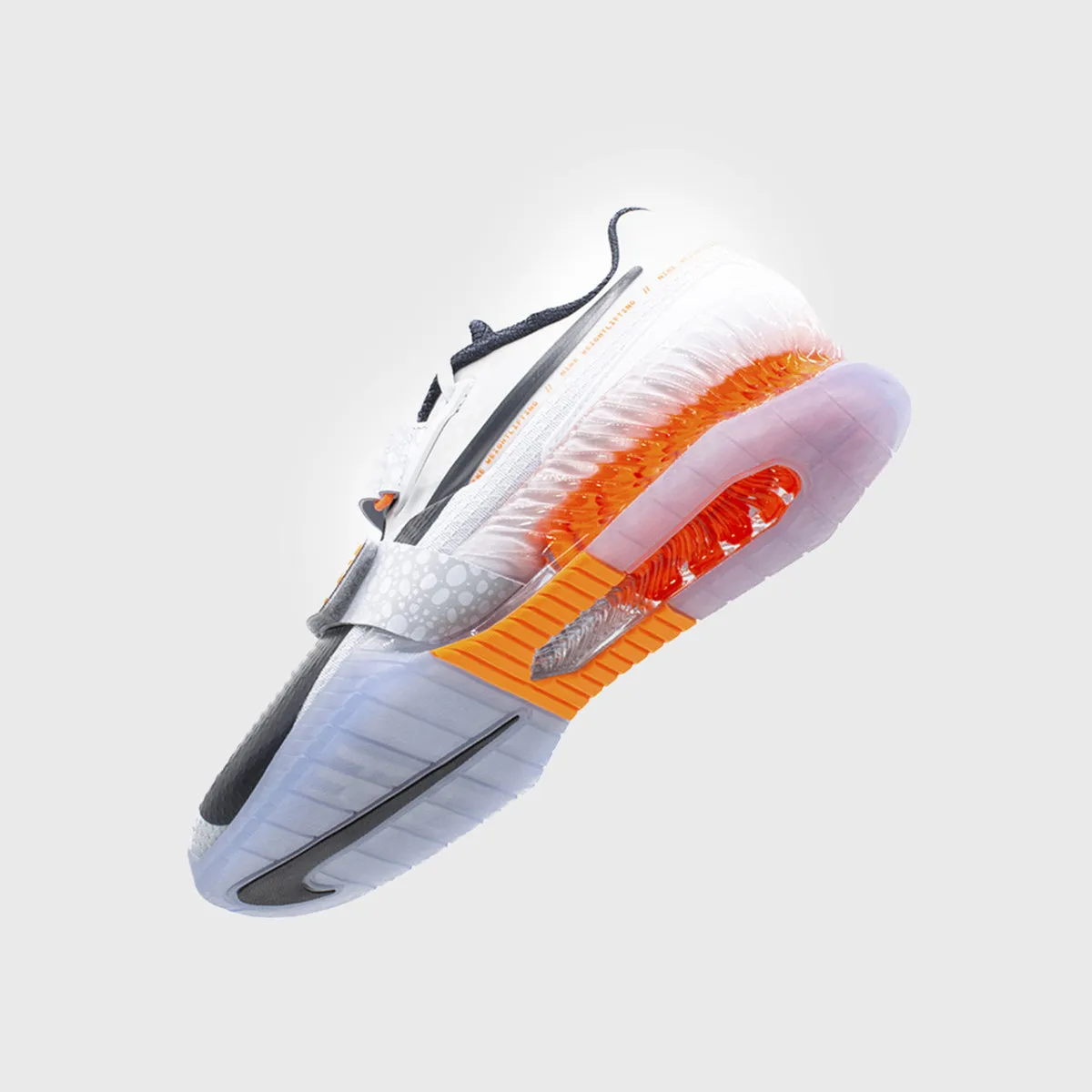 Nike - Romaleos 4 Weightlifting Shoes - 'Olympic' SE White/Football Grey-Electric Orange