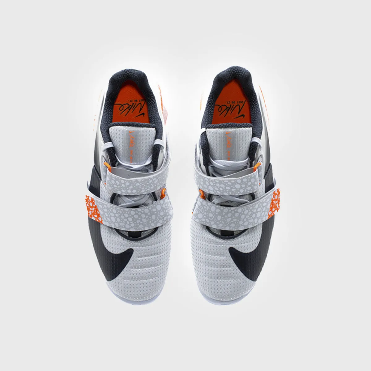 Nike - Romaleos 4 Weightlifting Shoes - 'Olympic' SE White/Football Grey-Electric Orange