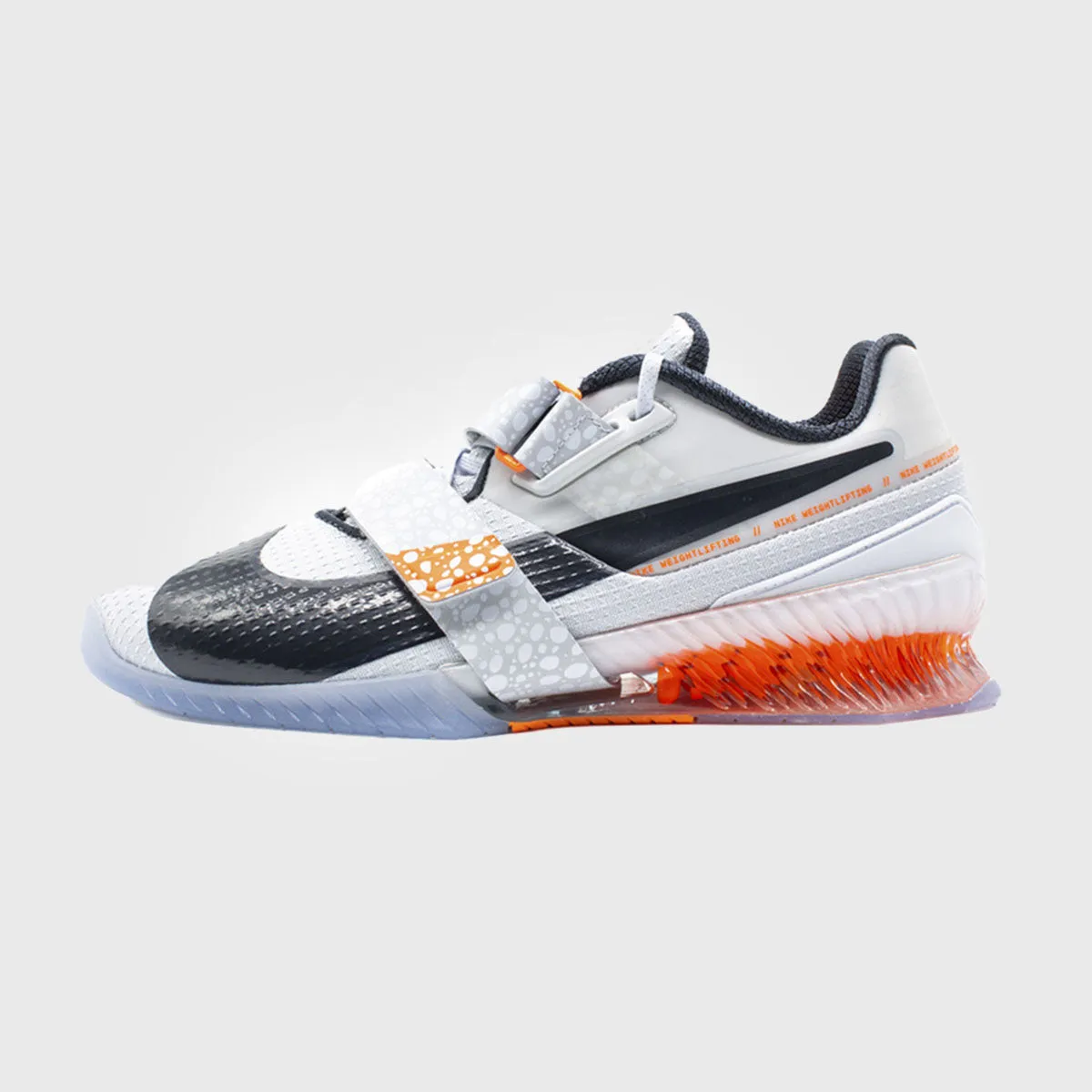 Nike - Romaleos 4 Weightlifting Shoes - 'Olympic' SE White/Football Grey-Electric Orange