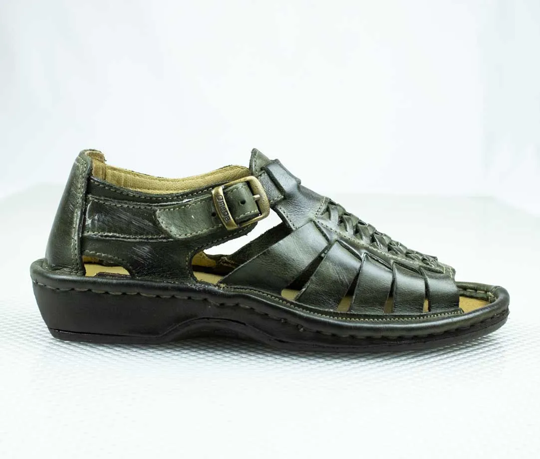 Omega Leather Youths Kgosi  Olive sandal