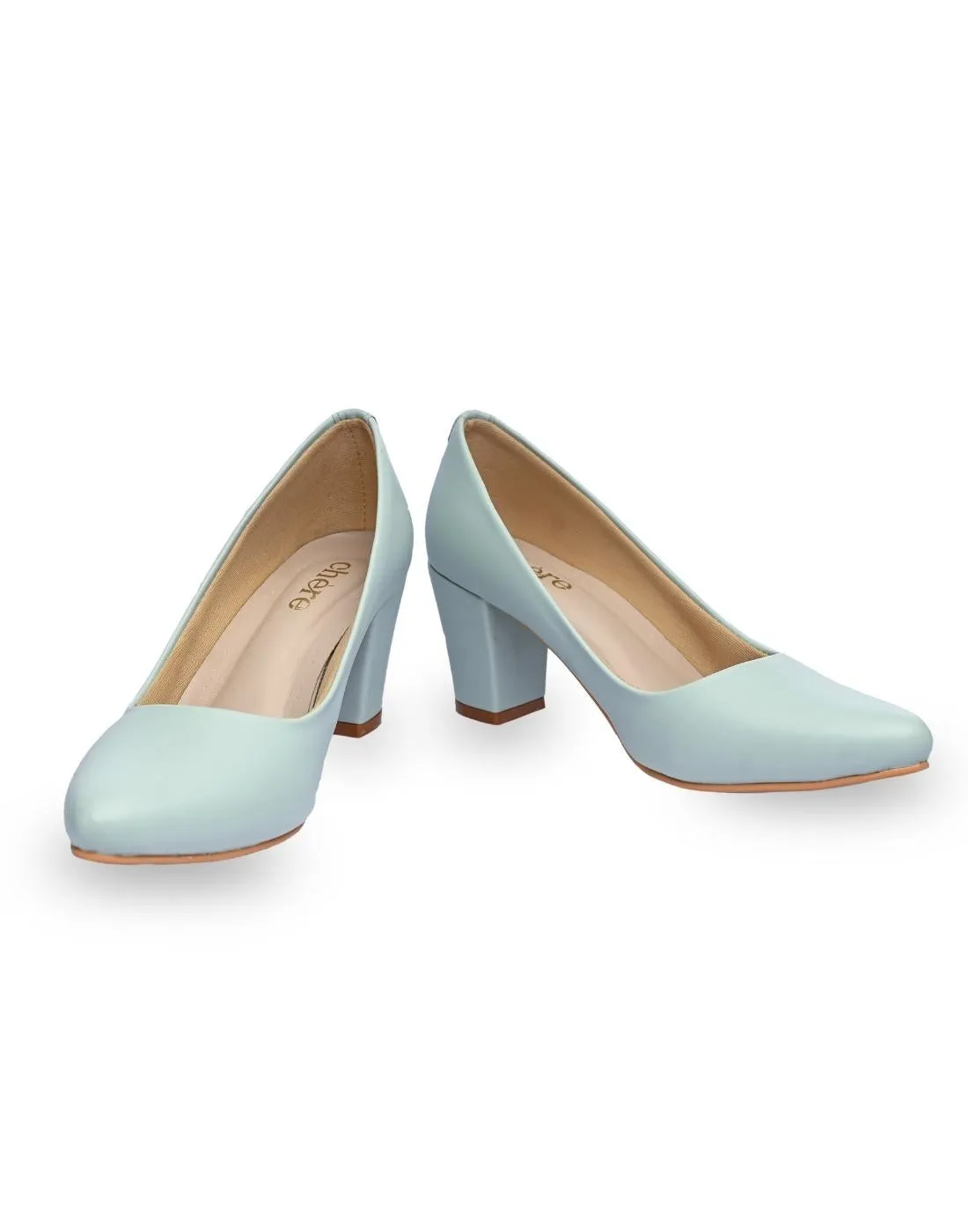 Pastel Blue Classic Pumps for Women