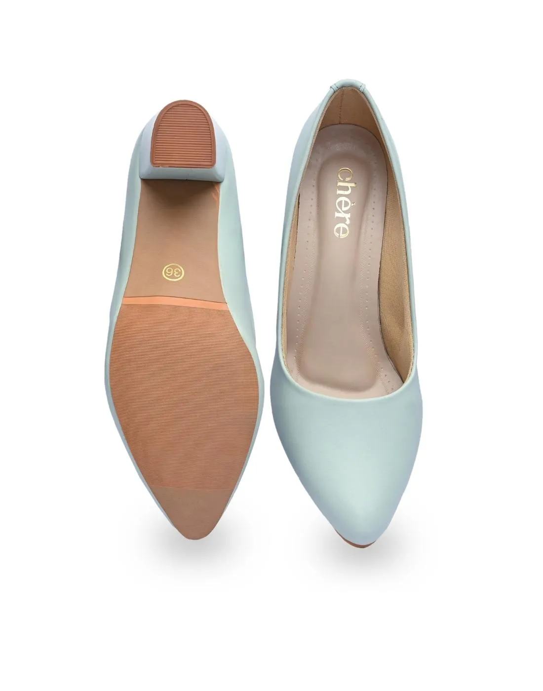 Pastel Blue Classic Pumps for Women