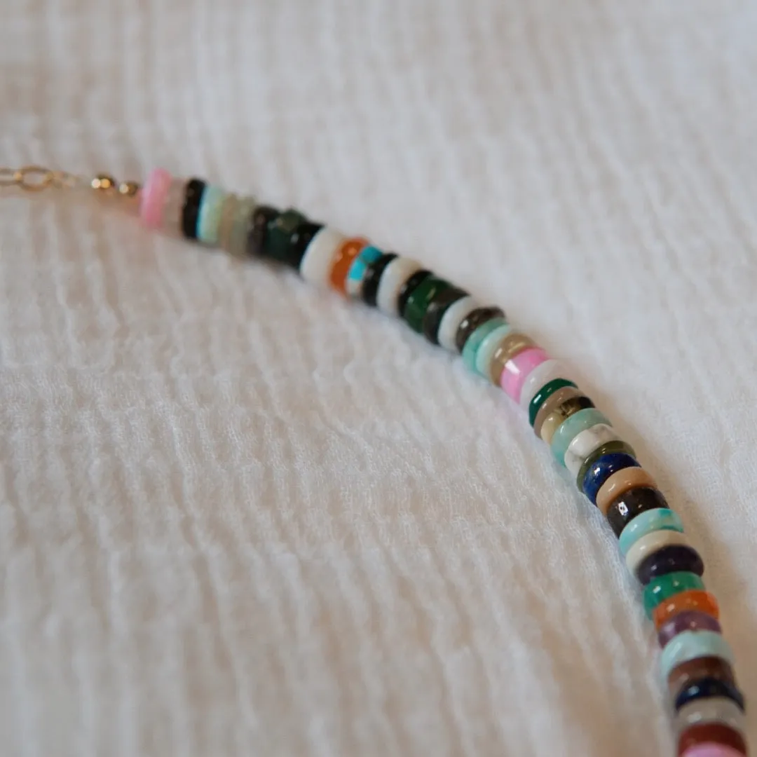 Psychedelic Candy Gemstone Necklace