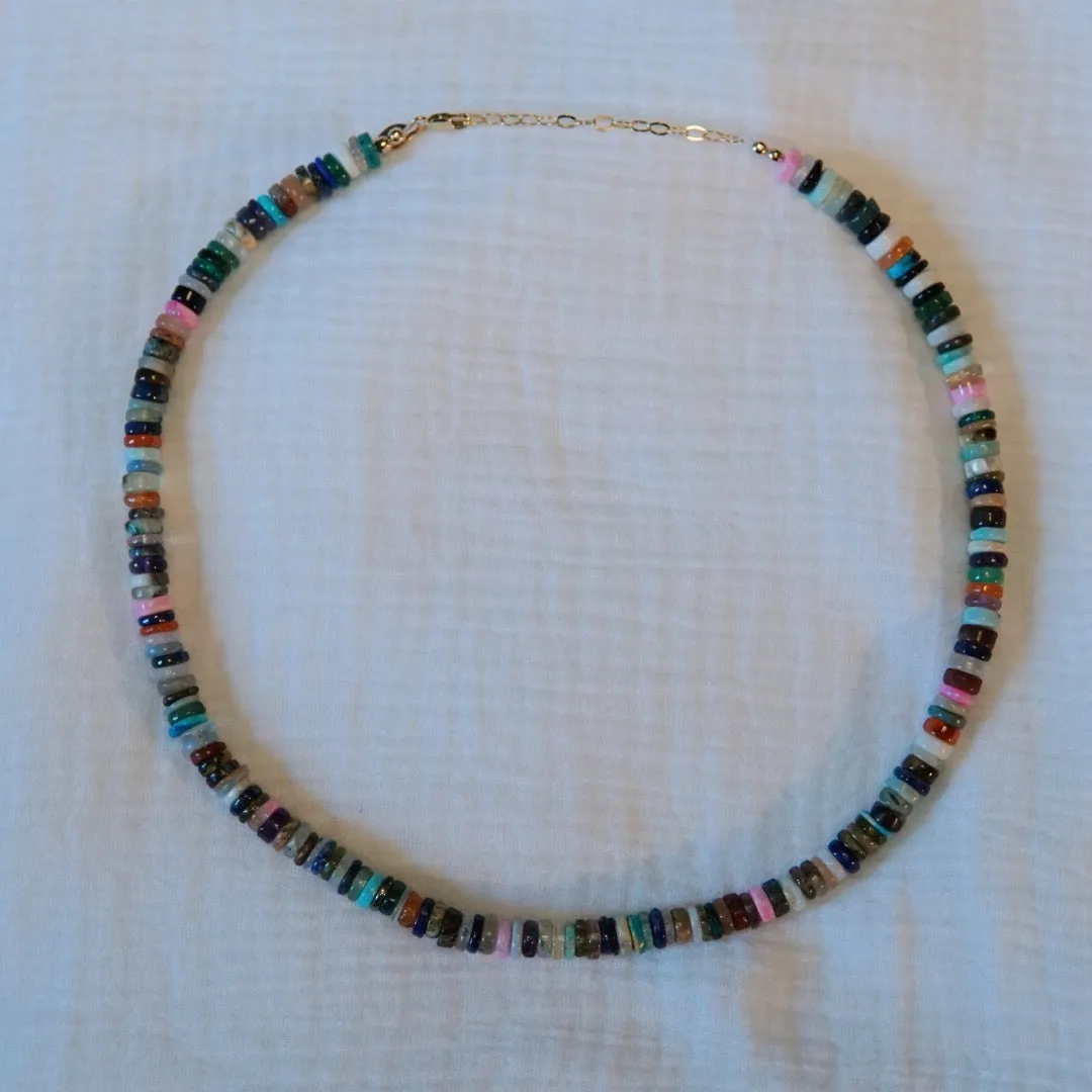 Psychedelic Candy Gemstone Necklace