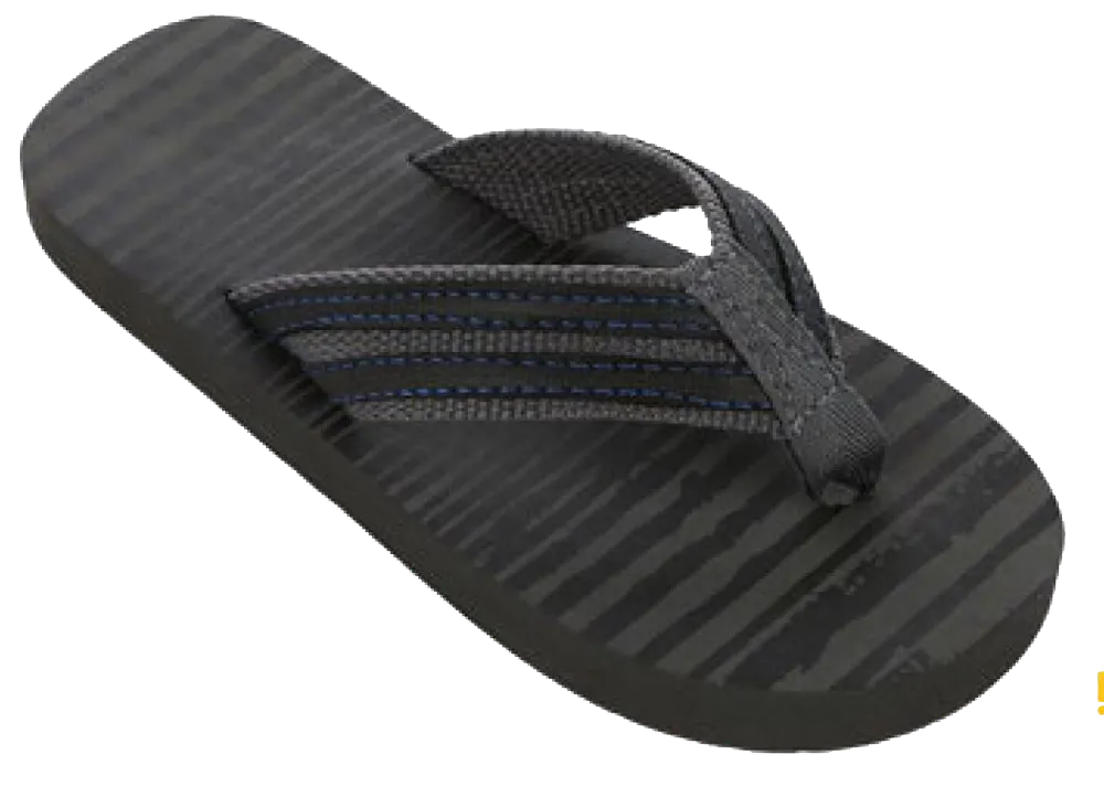 Sandals Boys Flip Flop Woven Gradiant Stripe Sandal, Black