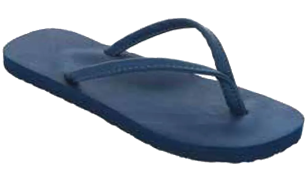 Sandals Ladies Flip Flop Classic Soft Strap Sandal, Black, Brown-White, Navy