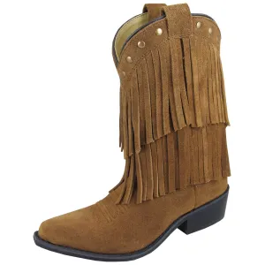 Smoky Mountain Girl's Youth Wisteria Brown Double Fringe Boot