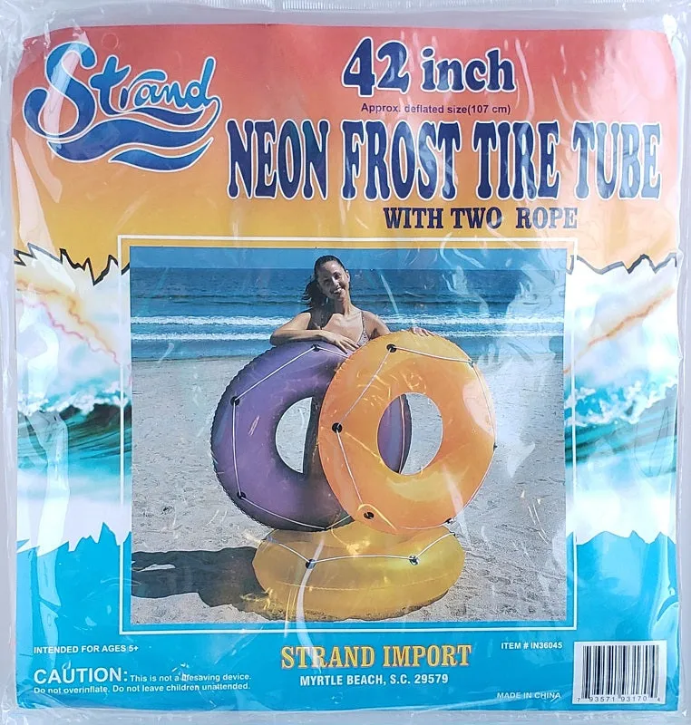 Strand 42 PURPLE Neon Frost Inflatable Tube w/ Rope IN36045