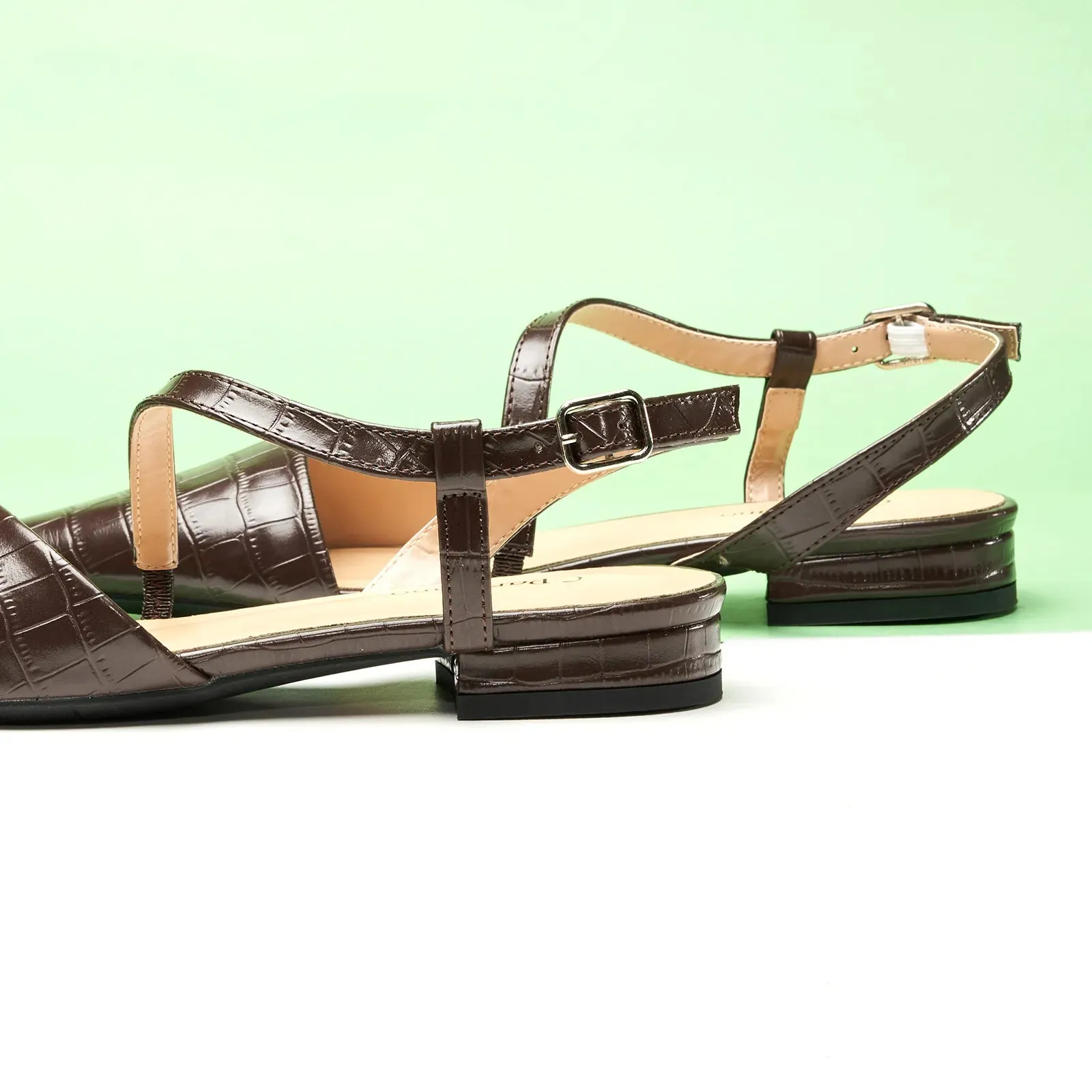 Strap-Around Slingback Flats (Freya)