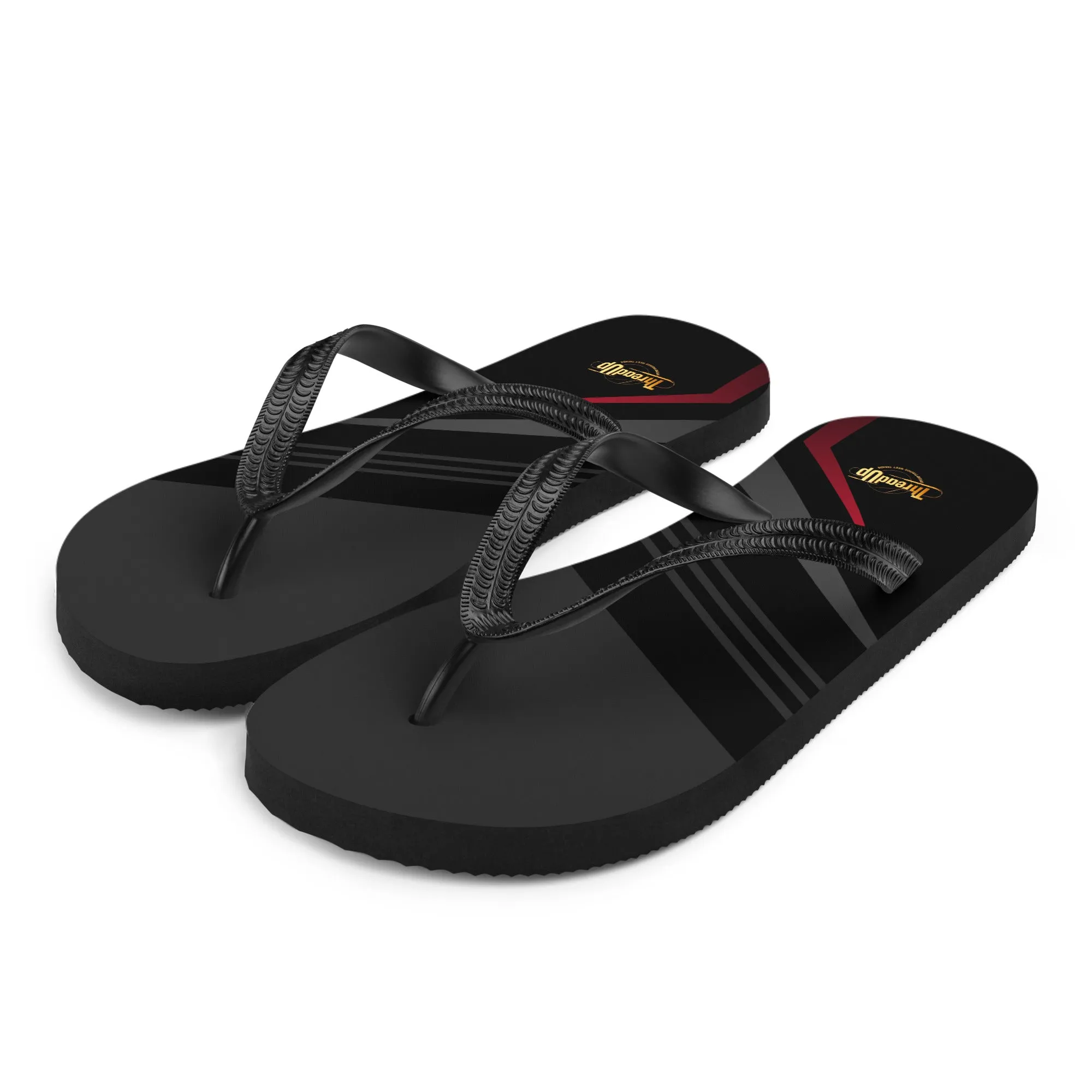 Unisex Flip-Flops - Black & Gray