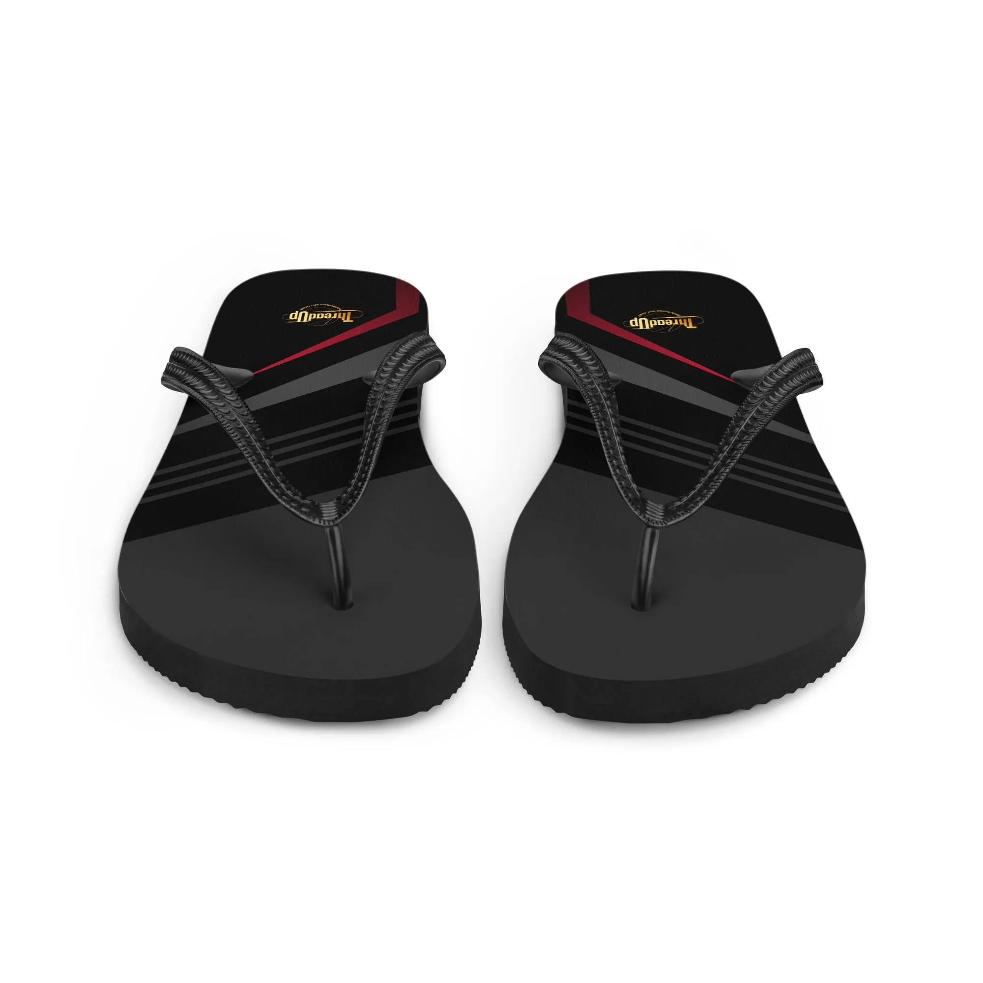 Unisex Flip-Flops - Black & Gray