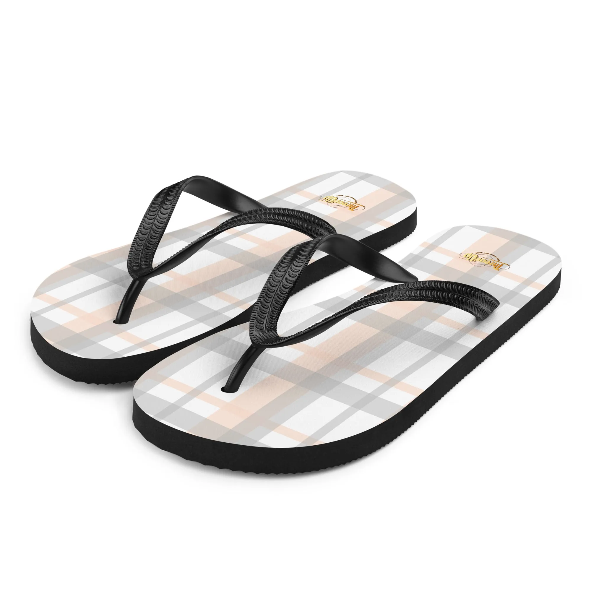 Unisex Flip-Flops - Checked