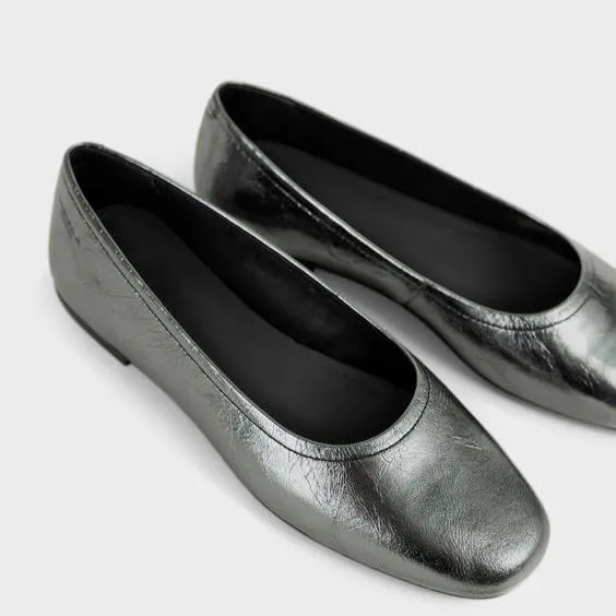 VAGABOND JOLIN PLAIN FLAT - DK SILVER